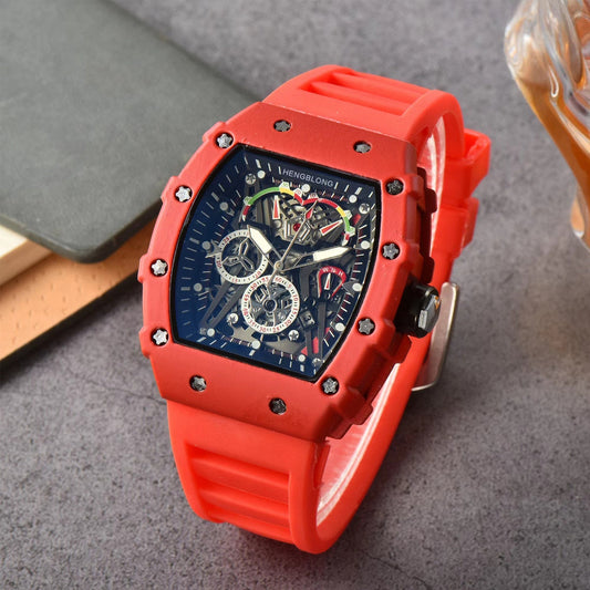 Relógio Masculino Esportivo Vermelho Sport