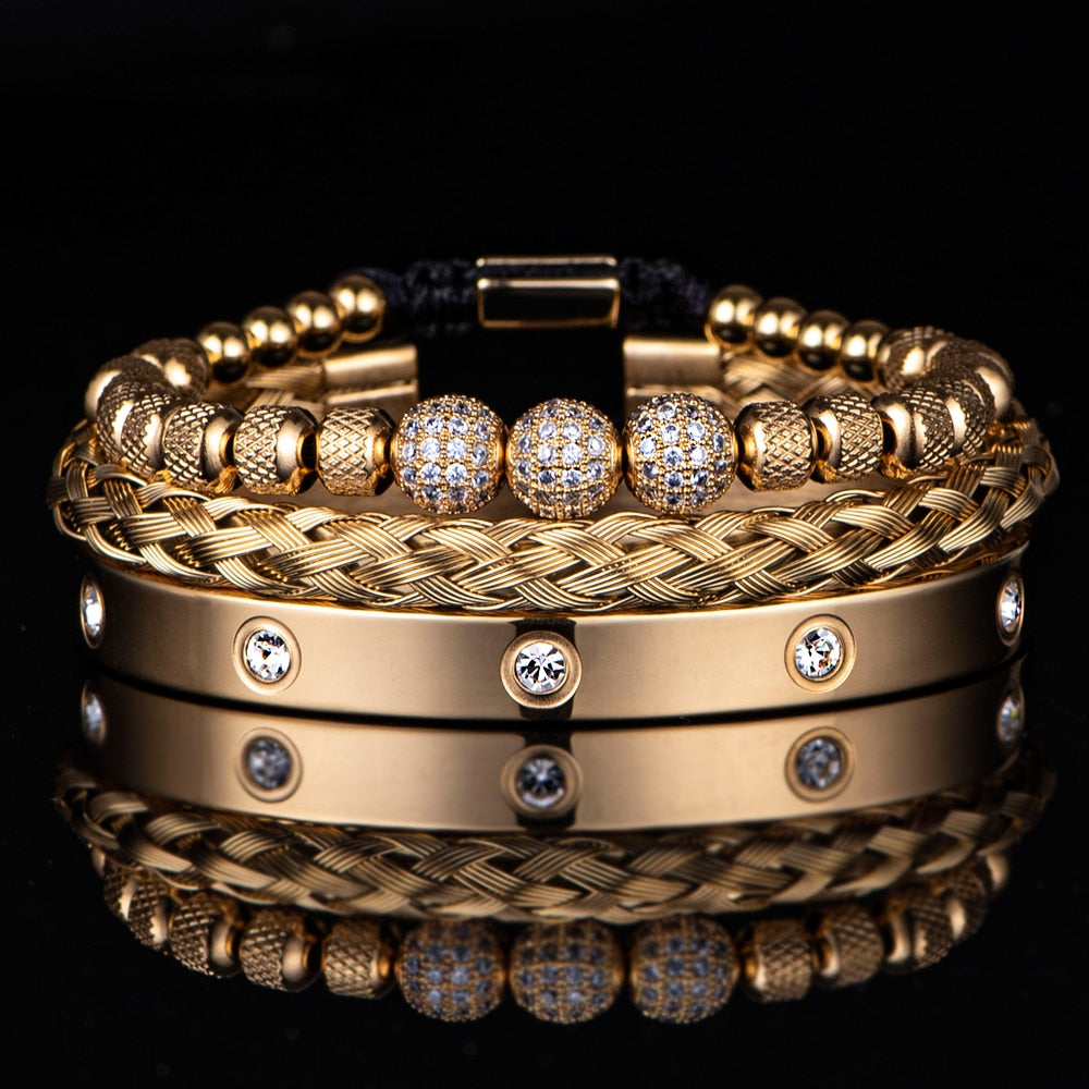 Kit Crystal 3 Pulseiras Premiuns Pulseira