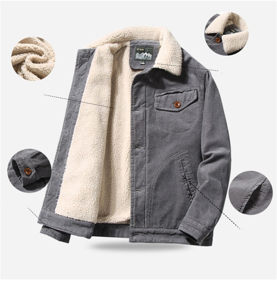 Jaqueta Masculina Casual Veludo - Tipo Jeans