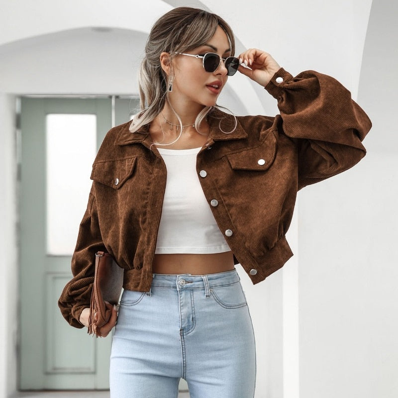 Jaqueta Feminina Jasmine Marrom Escuro / P