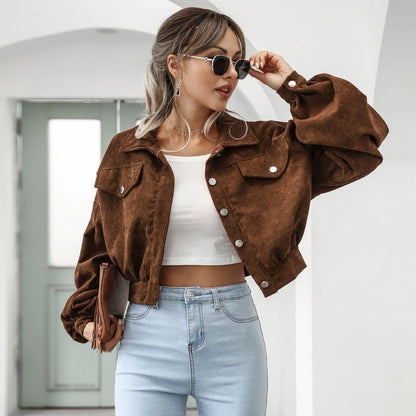 Jaqueta Feminina Jasmine Marrom Escuro / P