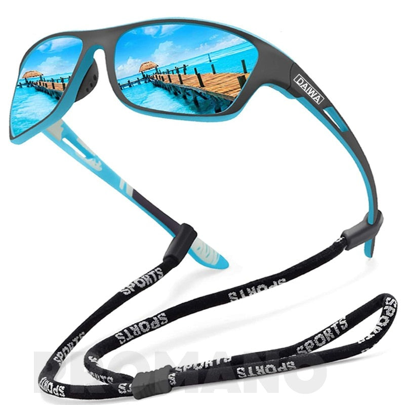 Óculos De Sol Polarizado Com Brinde Azul Daiwa 01