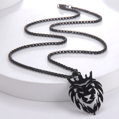 Colar Masculino Leão Preto Lion King