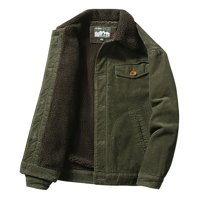 Jaqueta Masculina Casual Veludo Verde / P - Tipo Jeans