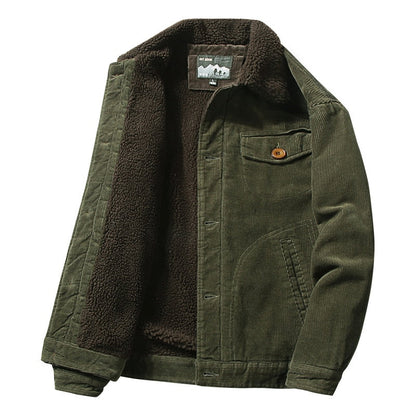 Jaqueta Masculina Casual Veludo Verde / P - Tipo Jeans