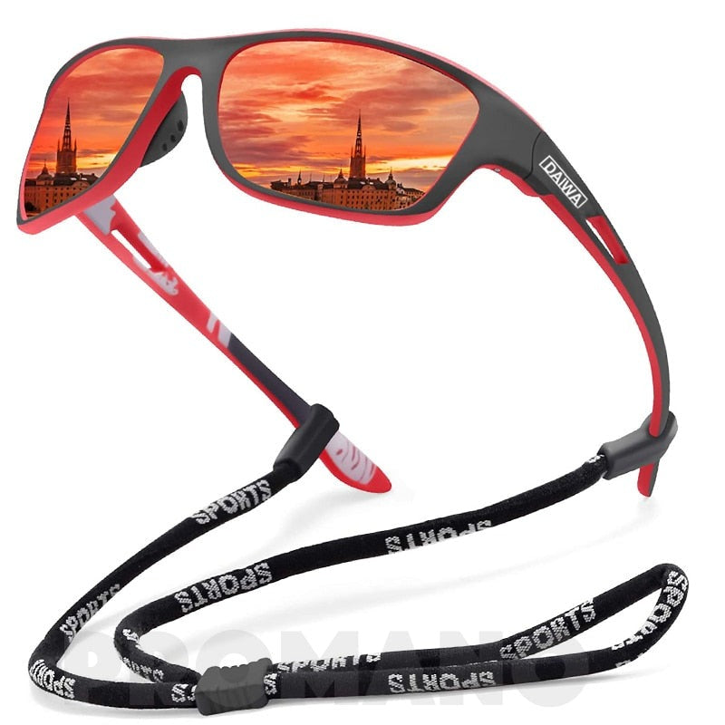 Óculos De Sol Polarizado Com Brinde Vermelho Daiwa 01