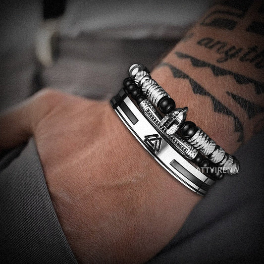 Kit Gladiador 3 Pulseiras Masculinas Premiuns |