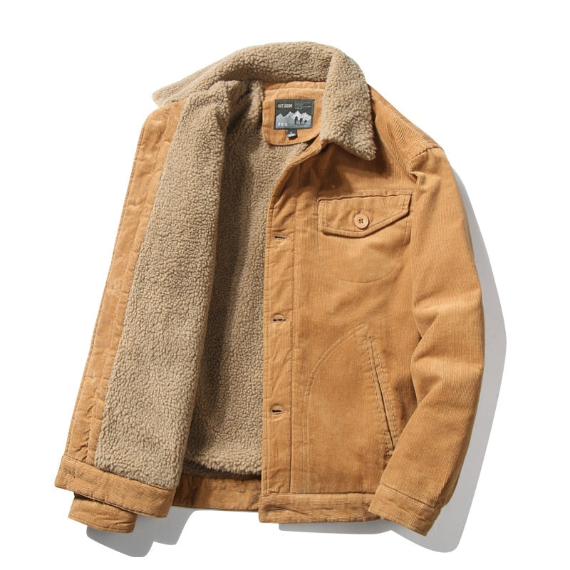 Jaqueta Masculina Casual Veludo Bege / P - Tipo Jeans