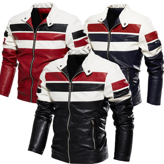 Jaqueta Masculina De Couro Motoracer Moto Racer