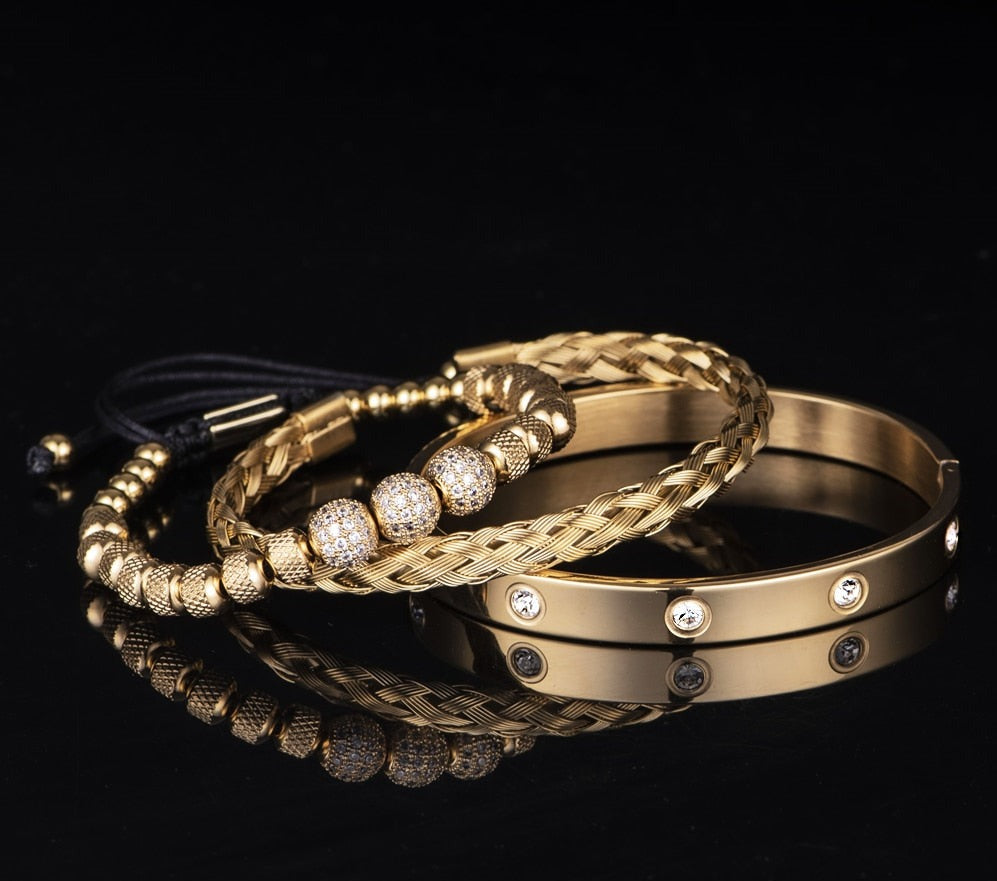 Kit Crystal 3 Pulseiras Premiuns Pulseira