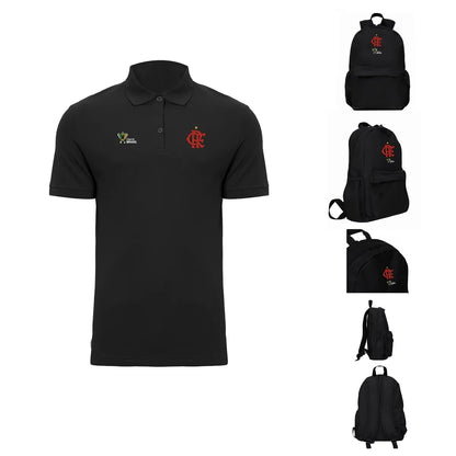 Kit Flamengo Copa do Brasil - Camisa Polo + Mochila