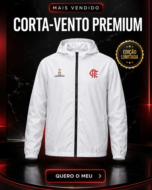 Jaqueta Corta Vento Flamengo Branco - Edição Limitada