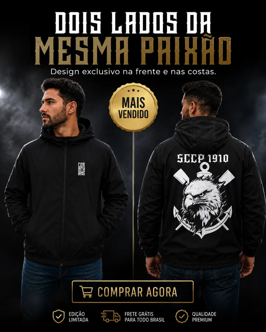 Jaqueta Corta Vento Corinthians - Edição Limitada
