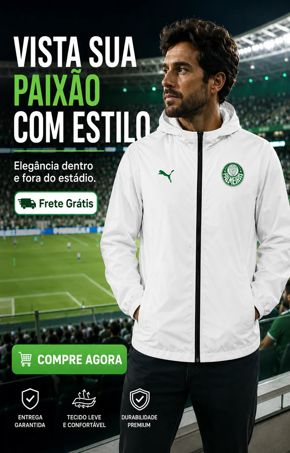 Jaqueta Corta Vento Palmeiras - Edição Limitada
