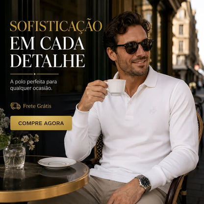 Camisa Polo Manga Longa Elite