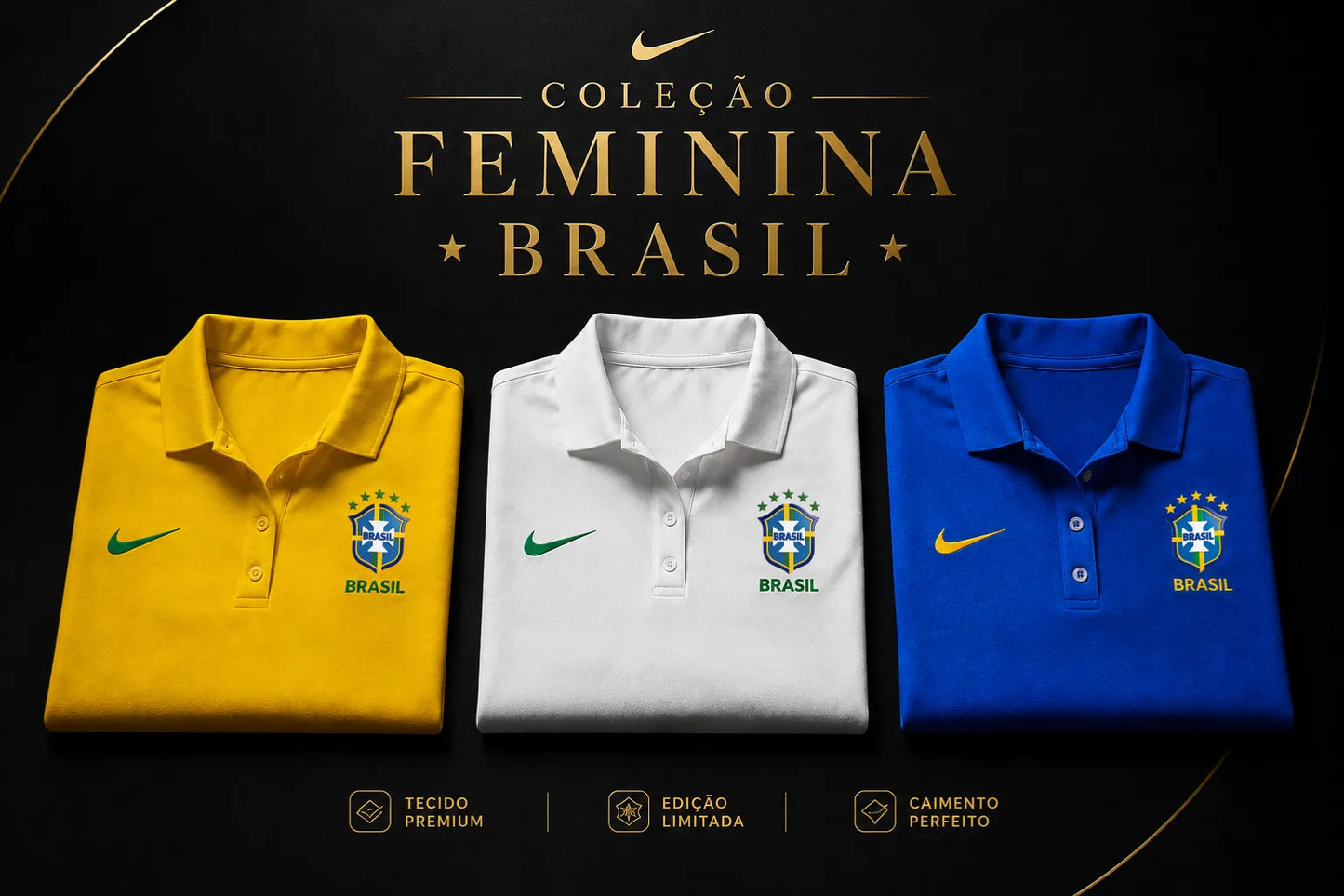 Camisa Polo Feminina - Brasil