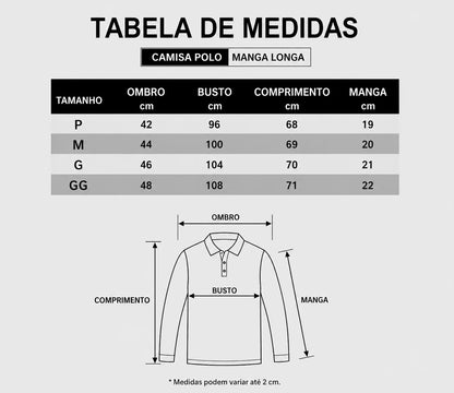 Camisa Polo Manga Longa Elite